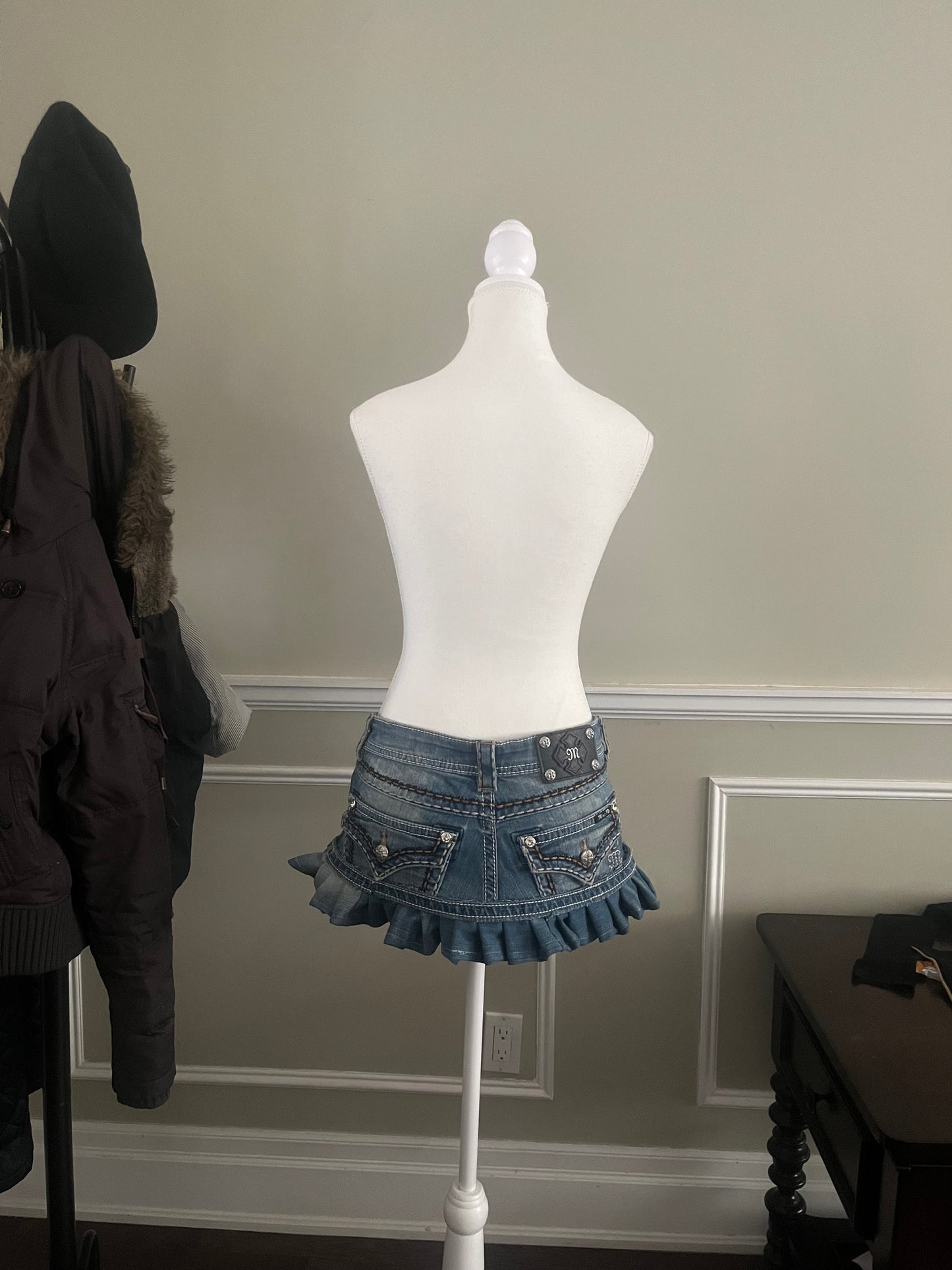 Upcycled miss me skirt