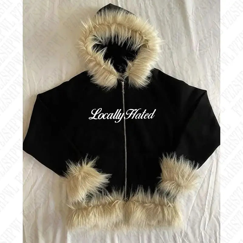 Locally hated fur hoodie