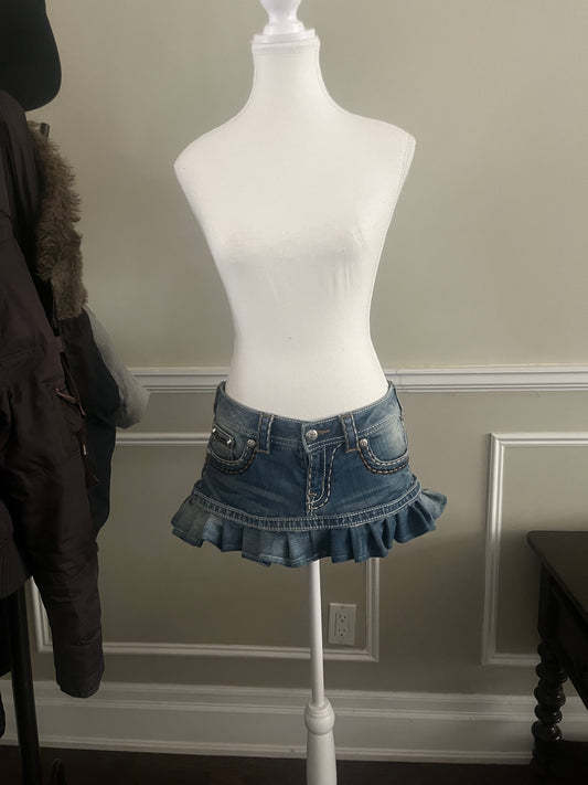 Upcycled miss me skirt
