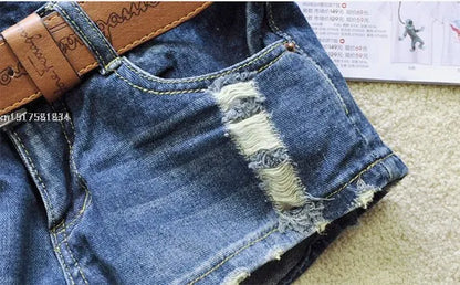 American flag denim shorts