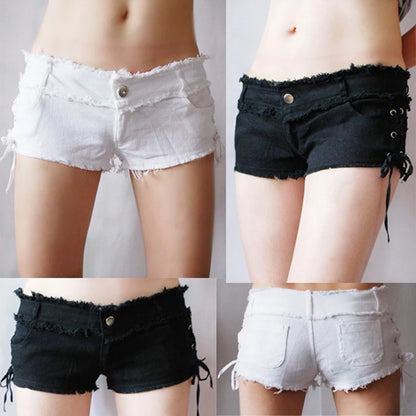 Women Tassel Low Rise Waist Short Micro Mini