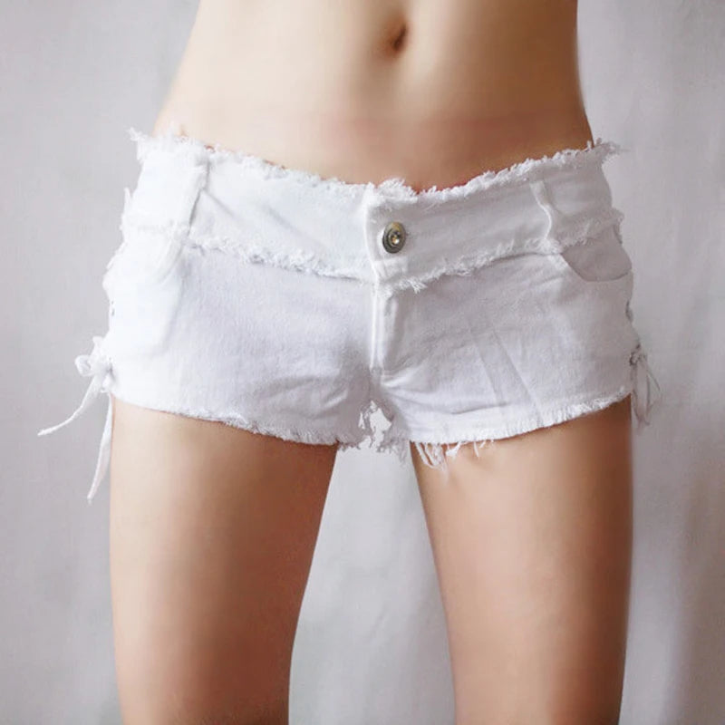 Women Tassel Low Rise Waist Short Micro Mini