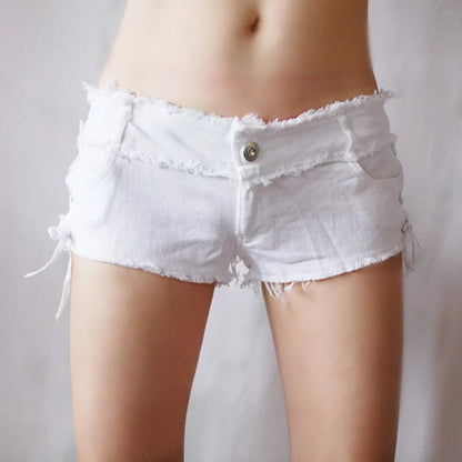 Women Tassel Low Rise Waist Short Micro Mini