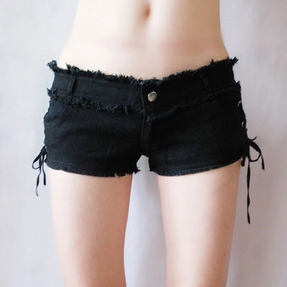 Women Tassel Low Rise Waist Short Micro Mini