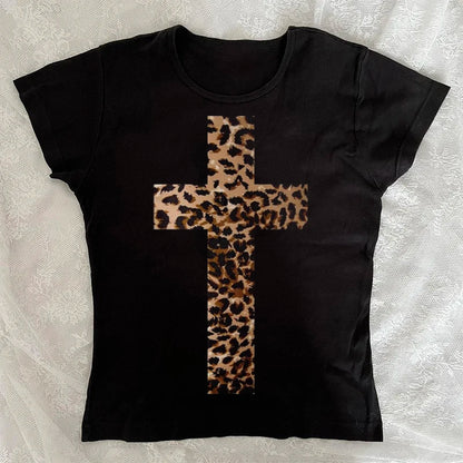 Cheetah cross tops