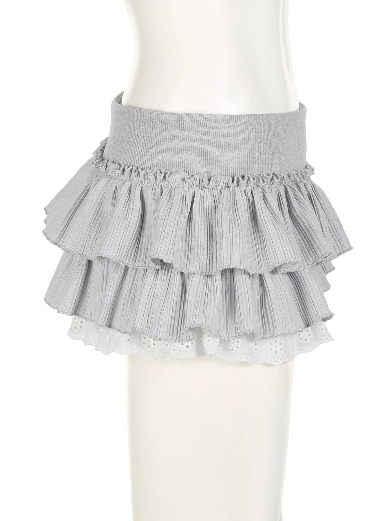 Grey ruffled skirt