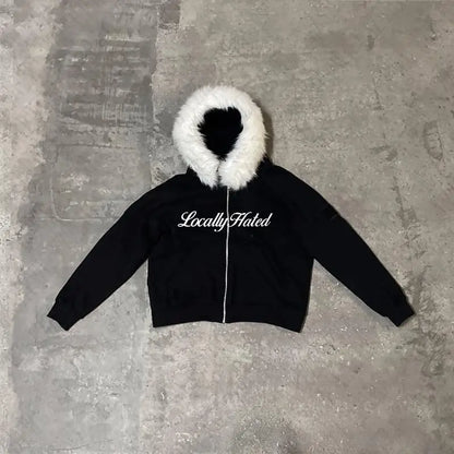 Locally hated fur hoodie