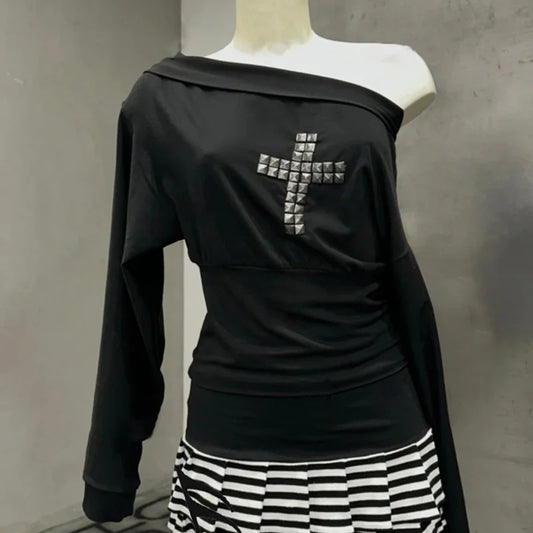 Cross Harajuku Y2k Long sleeve