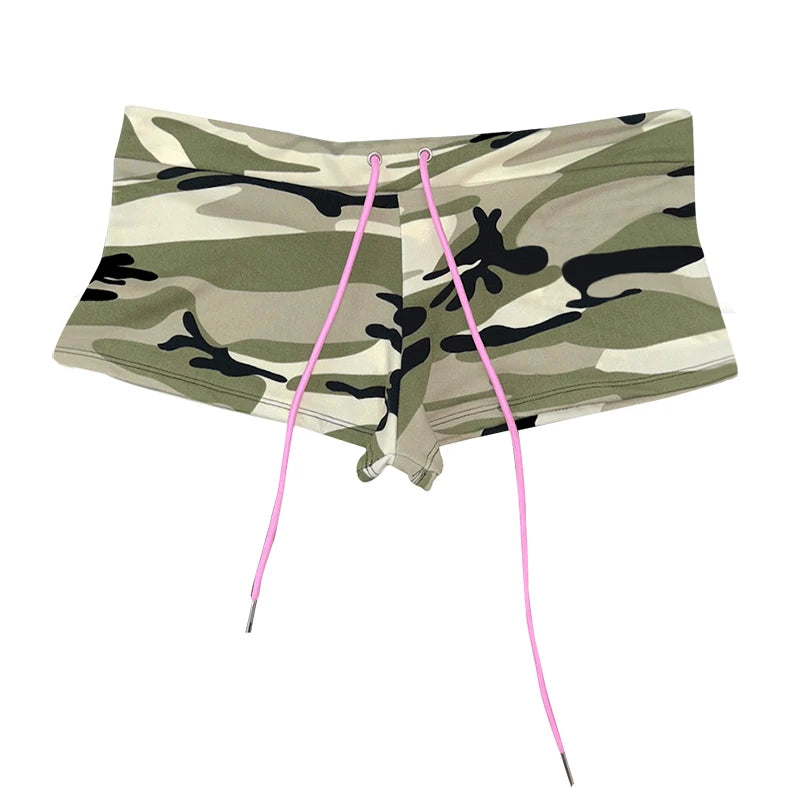 Low rise shorts camo