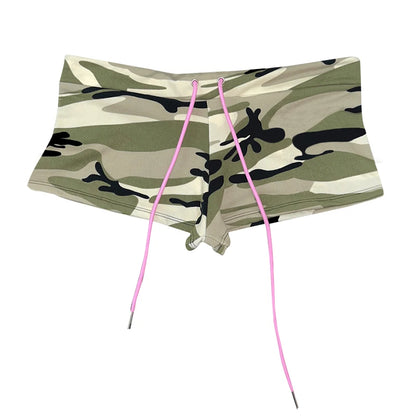 Low rise shorts camo
