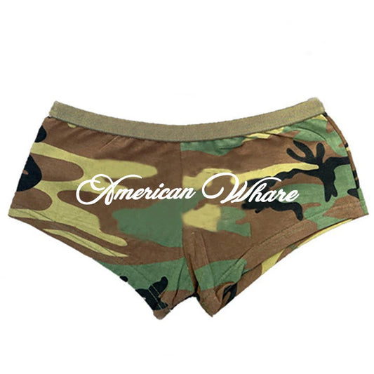 American whore shorts camo