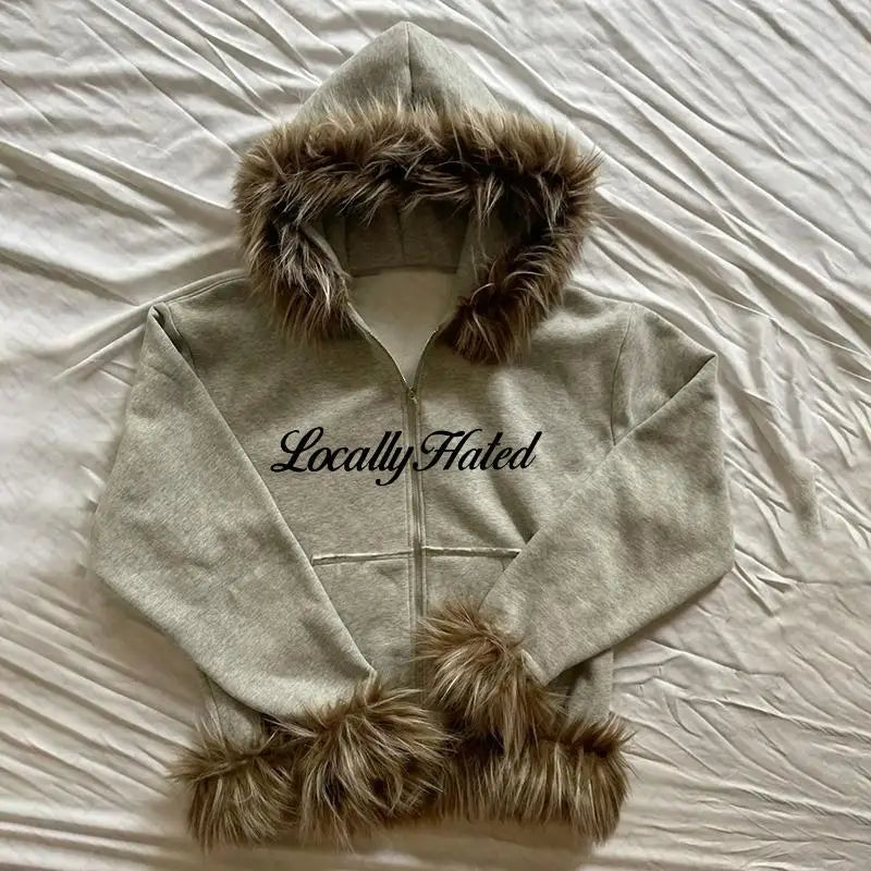 Locally hated fur hoodie