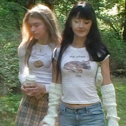 “Me when I “ deer tee