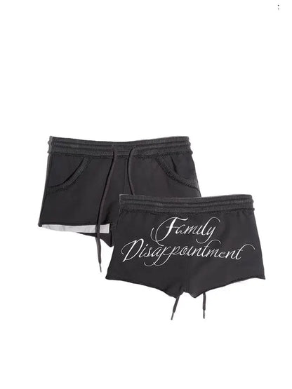 “Family disappointment” mid rise shorts