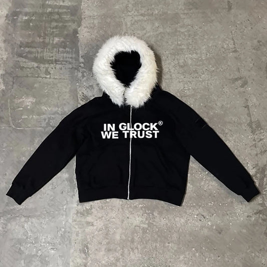 In Glock we trust fur hoodie