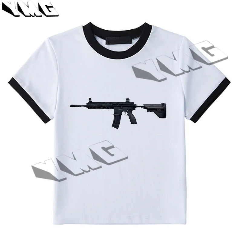Gun Printed Harajuku tee