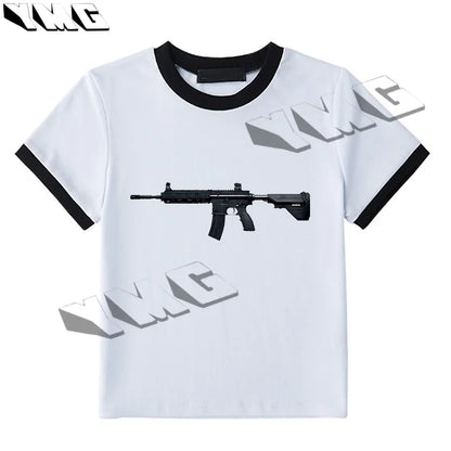 Gun Printed Harajuku tee