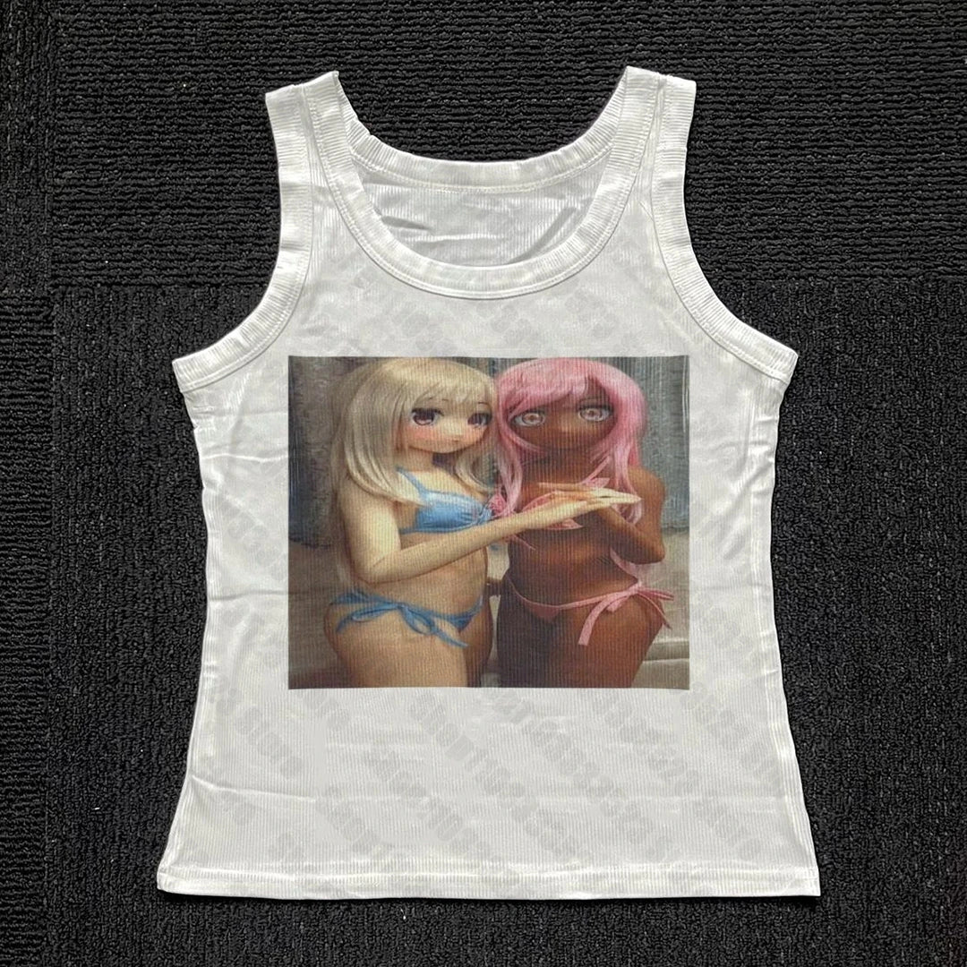2000s Summer Aesthetic Harajuku Graphic t