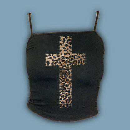 Cheetah cross tops