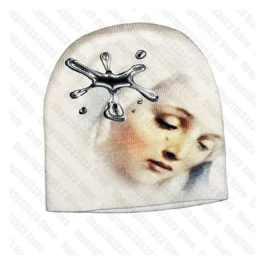 Chrome splatter beanie