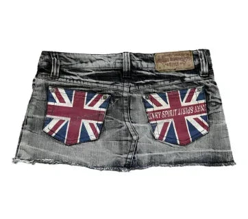 American retro spicy girl punk rock women's denim shorts