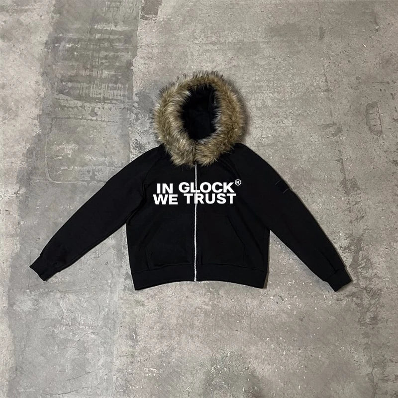 In Glock we trust fur hoodie