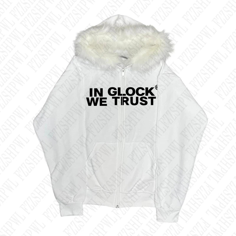 In Glock we trust fur hoodie