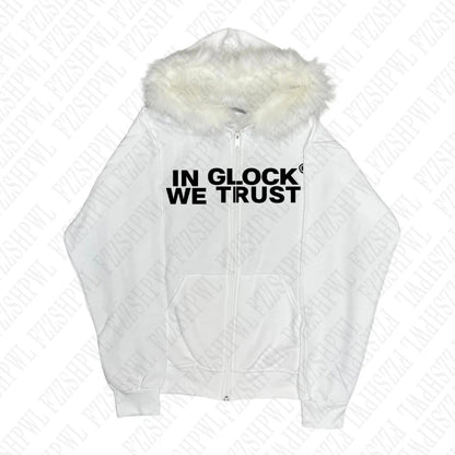 In Glock we trust fur hoodie