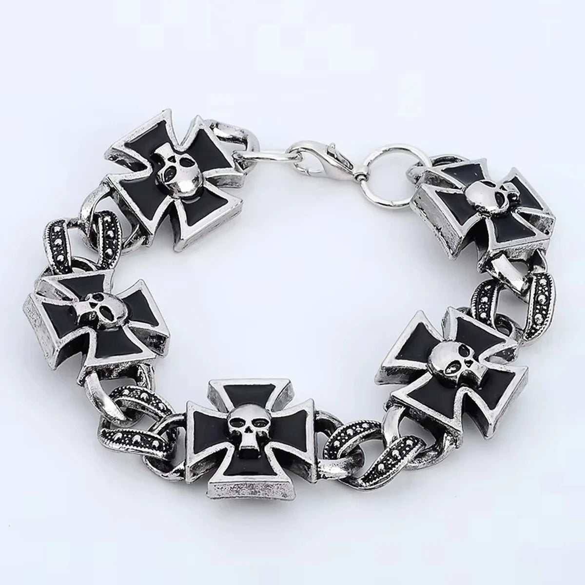 Cross Shape Skull Pattern Bracelet