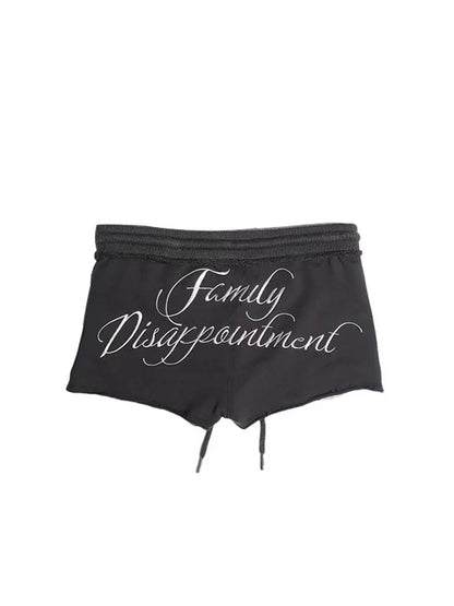 “Family disappointment” mid rise shorts