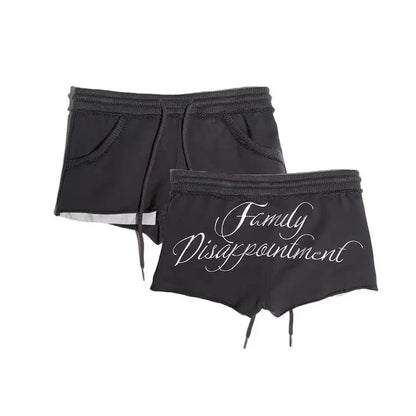“Family disappointment” mid rise shorts