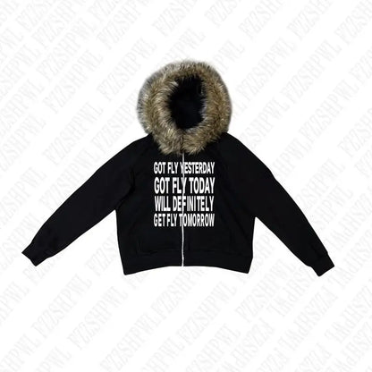 Locally hated fur hoodie